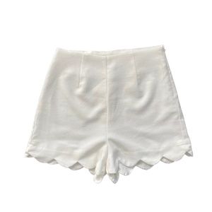 Monteau Scalloped Hem Short - Size XS